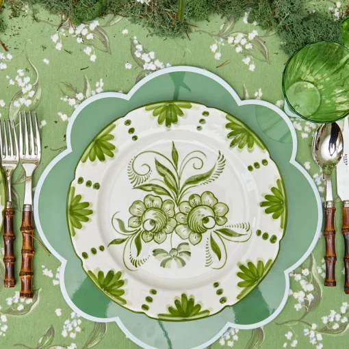 Crockery Sets<Mrs. Alice Seville Green Gardênia Dinner & Starter Plates (Set of 8)