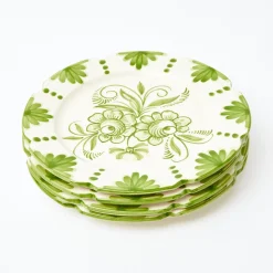 Crockery Sets<Mrs. Alice Seville Green Gardênia Dinner & Starter Plates (Set of 8)
