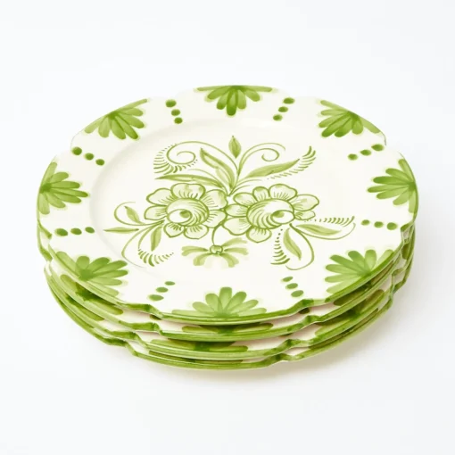 Crockery Sets<Mrs. Alice Seville Green Gardênia Dinner & Starter Plates (Set of 8)