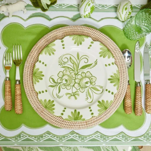 Dinner Plates<Mrs. Alice Seville Green Gardênia Dinner Plate