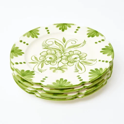 Dinner Plates | Crockery Sets<Mrs. Alice Seville Green Gardênia Dinner Plates (Set of 4)