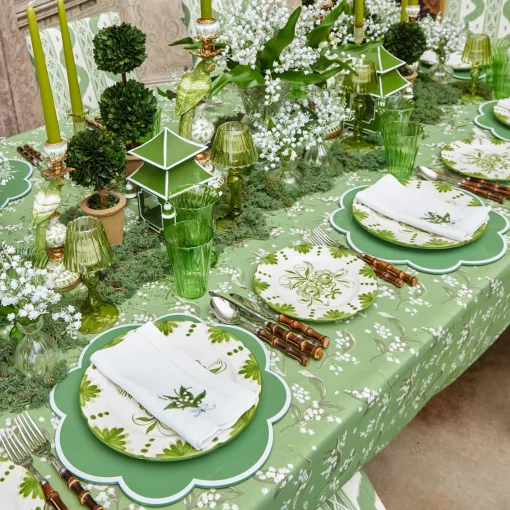 Starter Plates | Crockery Sets<Mrs. Alice Seville Green Gardênia Starter Plates (Set of 4)