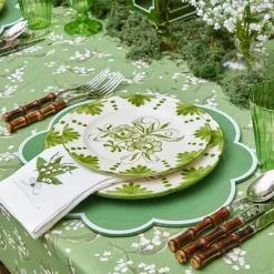 Starter Plates | Crockery Sets<Mrs. Alice Seville Green Gardênia Starter Plates (Set of 4)