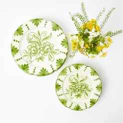 Starter Plates | Crockery Sets<Mrs. Alice Seville Green Gardênia Starter Plates (Set of 4)