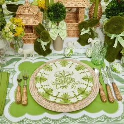 Starter Plates | Crockery Sets<Mrs. Alice Seville Green Gardênia Starter Plates (Set of 4)
