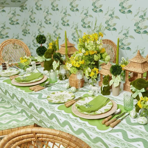 Starter Plates | Crockery Sets<Mrs. Alice Seville Green Gardênia Starter Plates (Set of 4)