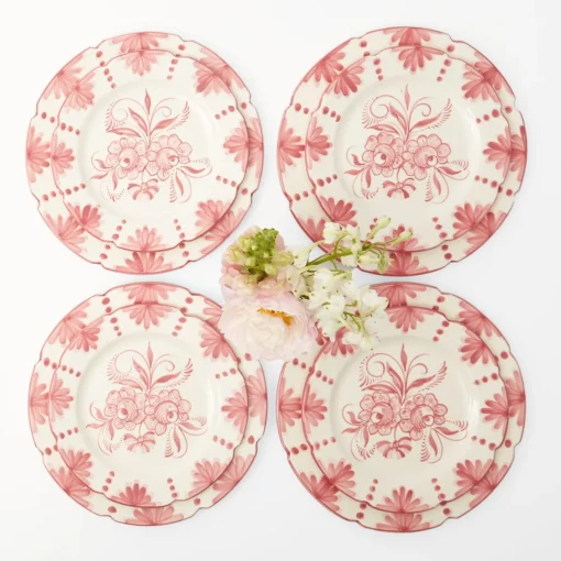 Crockery Sets<Mrs. Alice Seville Pink Gardênia Dinner & Starter Plates (Set of 8)