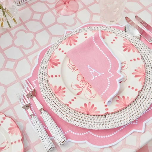 Dinner Plates | Crockery Sets<Mrs. Alice Seville Pink Gardênia Dinner Plate (set of 4)