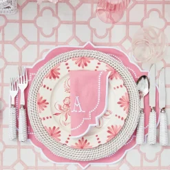 Dinner Plates<Mrs. Alice Seville Pink Gardênia Dinner Plate