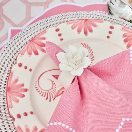 Crockery Sets<Mrs. Alice Seville Pink Gardênia Dinner & Starter Plates (Set of 8)