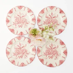 Starter Plates | Crockery Sets<Mrs. Alice Seville Pink Gardênia Starter Plate (set of 4)