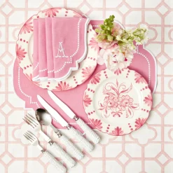 Starter Plates | Crockery Sets<Mrs. Alice Seville Pink Gardênia Starter Plate (set of 4)