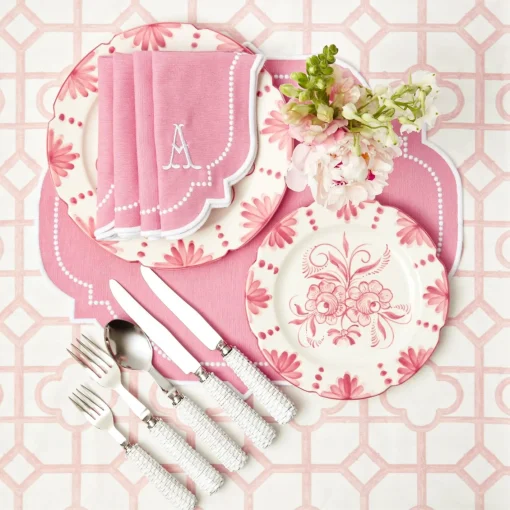 Starter Plates | Crockery Sets<Mrs. Alice Seville Pink Gardênia Starter Plate (set of 4)