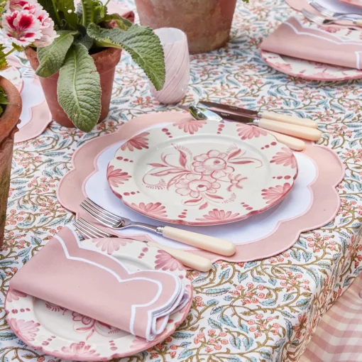 Starter Plates | Crockery Sets<Mrs. Alice Seville Pink Gardênia Starter Plate (set of 4)