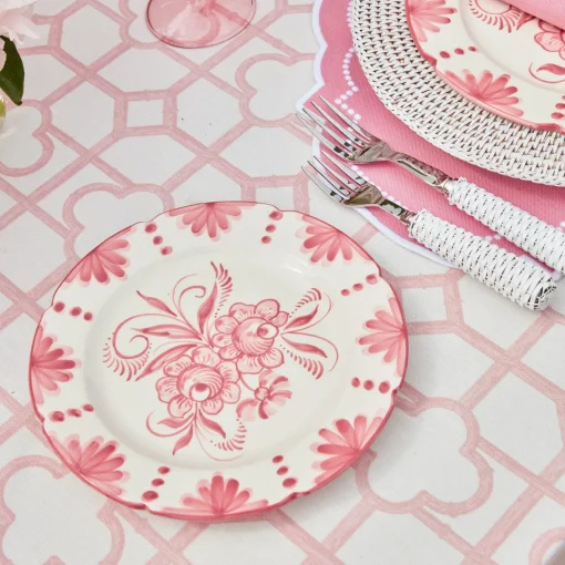 Starter Plates | Crockery Sets<Mrs. Alice Seville Pink Gardênia Starter Plate (set of 4)