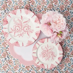 Starter Plates | Crockery Sets<Mrs. Alice Seville Pink Gardênia Starter Plate (set of 4)