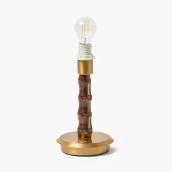 Rechargeable Table Lamps | Summer Lighting<Mrs. Alice Short Burnt Bamboo Rechargeable Lamp