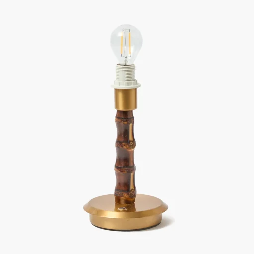 Rechargeable Table Lamps | Summer Lighting<Mrs. Alice Short Burnt Bamboo Rechargeable Lamp