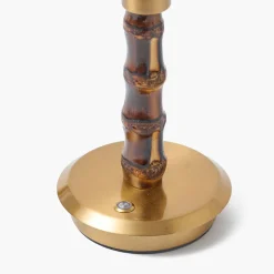Rechargeable Table Lamps | Summer Lighting<Mrs. Alice Short Burnt Bamboo Rechargeable Lamp