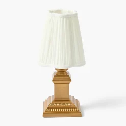 Rechargeable Table Lamps<Mrs. Alice Short Corinthian Square Rechargeable Lamp with Cream Shade (18cm)