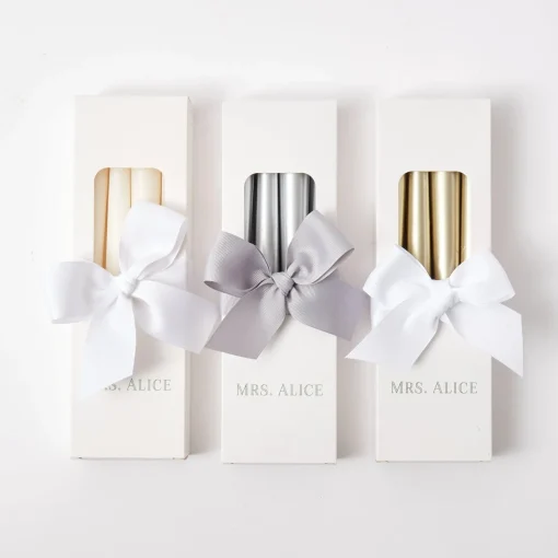 Candles<Mrs. Alice Silver Candles (Set of 8)