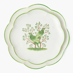 Summer Crockery | Crockery Sets<Mrs. Alice Singing Bird Dinner & Starter Plates (Set of 8)