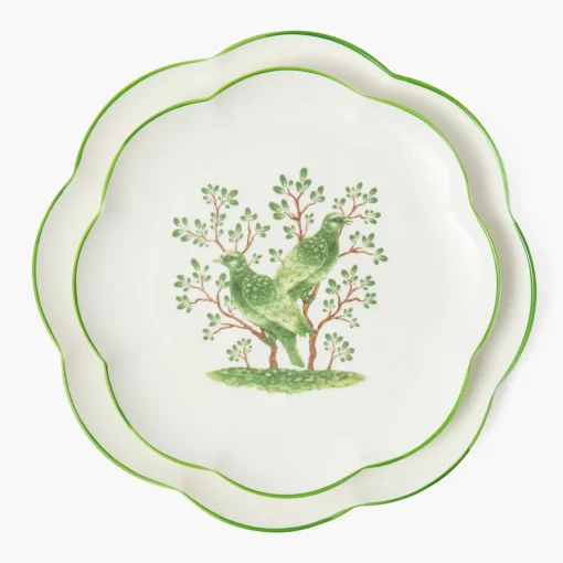 Summer Crockery | Crockery Sets<Mrs. Alice Singing Bird Dinner & Starter Plates (Set of 8)