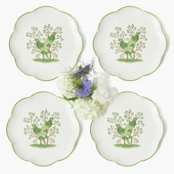 Summer Crockery | Starter Plates<Mrs. Alice Singing Bird Starter Plates (Set of 4)