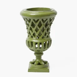 Vases | Vases & Planters<Mrs. Alice Small Adelaide Green Lattice Urn Vase
