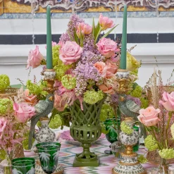 Vases | Vases & Planters<Mrs. Alice Small Adelaide Green Lattice Urn Vase