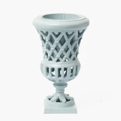 Vases | Vases & Planters<Mrs. Alice Small Adelaide Soft Blue Lattice Urn Vase