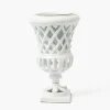 Vases | Vases & Planters<Mrs. Alice Small Adelaide White Lattice Urn Vase