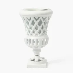 Vases | Vases & Planters<Mrs. Alice Small Adelaide White Lattice Urn Vase