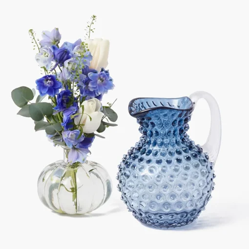 Jugs | For The Millenial<Mrs. Alice Small Blue Hobnail Jug