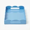 Trays | For The Millenial<Mrs. Alice Small Blue Lacquer Scalloped Tray