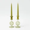 Summer Glassware | Summer Candleware<Mrs. Alice Small Camille Olive Candle Holder (Pair)