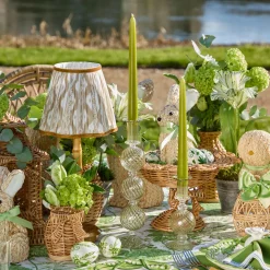 Summer Glassware | Summer Candleware<Mrs. Alice Small Camille Olive Candle Holder (Pair)