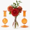 Candle Holders<Mrs. Alice Small Camille Orange Candle Holder (Pair)