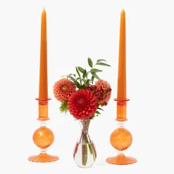 Candle Holders<Mrs. Alice Small Camille Orange Candle Holder (Pair)