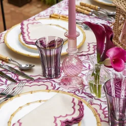 Summer Glassware | Summer Candleware<Mrs. Alice Small Camille Peony Candle Holder (Pair)