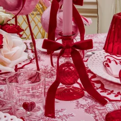 Candle Holders<Mrs. Alice Small Camille Red Candle Holder (Pair)