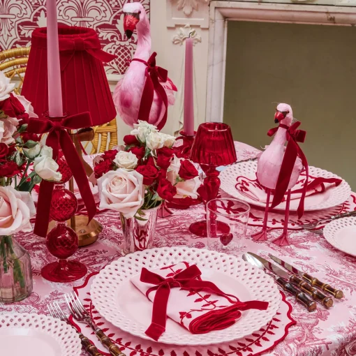 Candle Holders<Mrs. Alice Small Camille Red Candle Holder (Pair)