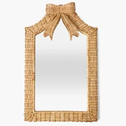 Mirrors<Mrs. Alice Small Celine Bow Rattan Mirror