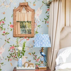 Mirrors<Mrs. Alice Small Celine Bow Rattan Mirror