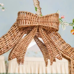 Mirrors<Mrs. Alice Small Celine Bow Rattan Mirror