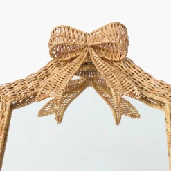 Mirrors<Mrs. Alice Small Celine Bow Rattan Mirror