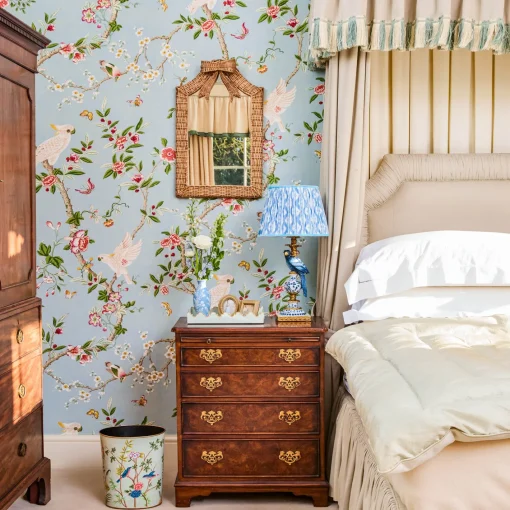 Mirrors<Mrs. Alice Small Celine Bow Rattan Mirror