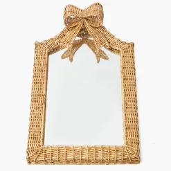 Mirrors<Mrs. Alice Small Celine Bow Rattan Mirror