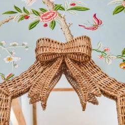 Mirrors<Mrs. Alice Small Celine Bow Rattan Mirror
