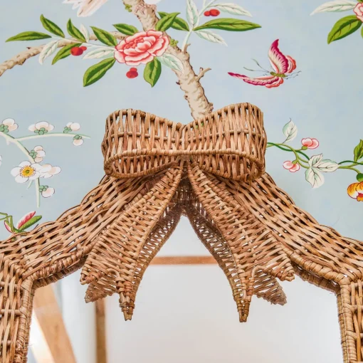 Mirrors<Mrs. Alice Small Celine Bow Rattan Mirror
